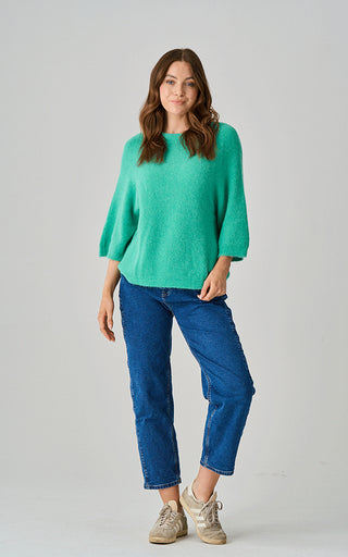 Luella Delphine Green Round Neck Alpaca Knit Jumper