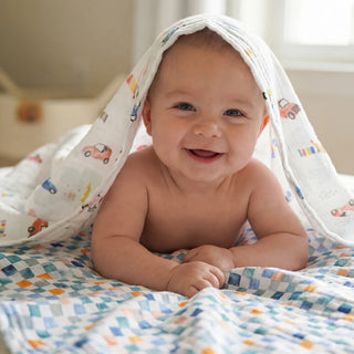 aden + anais
essentials cotton muslin swaddle 2 pack - vintage cars