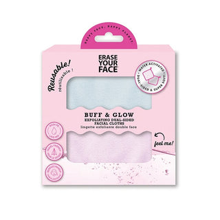 Erase Your Face Buff & Glow Exfoliating Towels - 2 Pack
