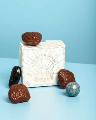 The World Is Your Oyster - Chocolate Pralines with Sea Salt by Chocolate Gift Company