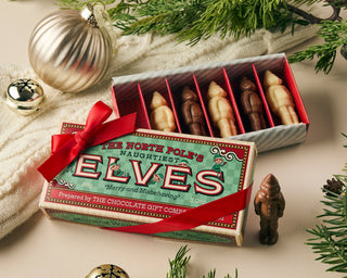 The Naughtiest Workshop Elves - Milk & White Chocolate Elves by Chocolate Gift Company