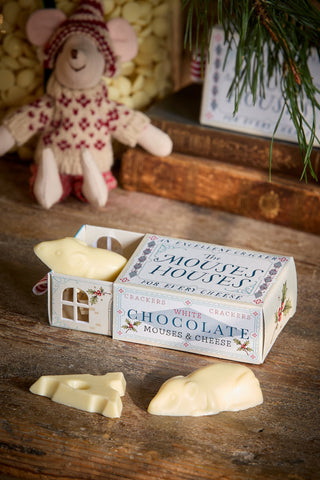 The Mouse House - White Chocolate Mice & Cheese by Chocolate Gift Company