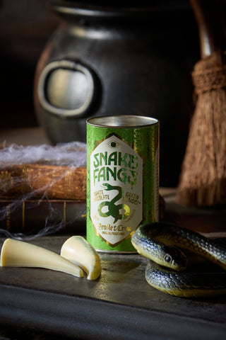 Snake Fangs - White Chocolate Fangs in a Tin by Chocolate Gift Company