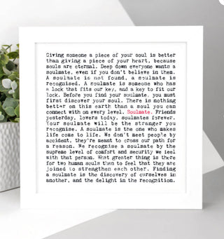 Coulson Macleod Soulmate Framed Wise Words