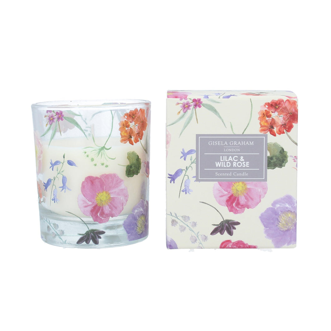 Gisela Graham Tumble Flowers Scented Boxed Candle  Pot