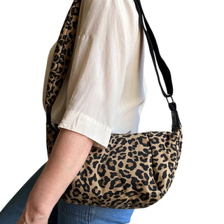 Sixton London - Brixton Cross Body Sling Bag - Sand Leopard Print
