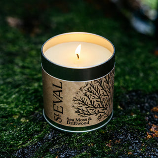 St Eval Sea Moss & Driftwood, Scented Tin Candle