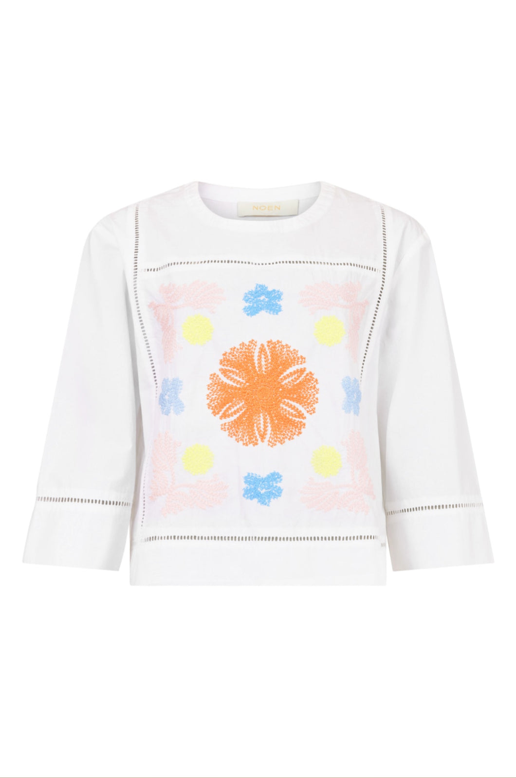 Noen Cotton Patterned Long Sleeved Blouse