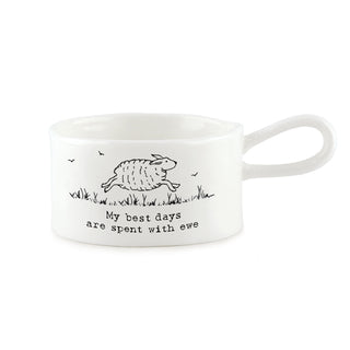 Handled tea light holder-Best days with ewe