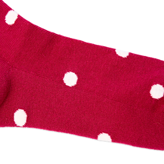 Roka Wimbledon Crew Socks in Granita Red Dot