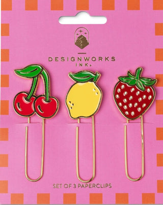 Set of 3 Paperclips - Fruit
