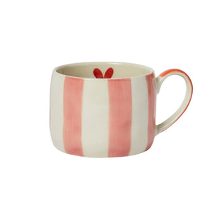 Stoneware Mug-Stripes & Heart
