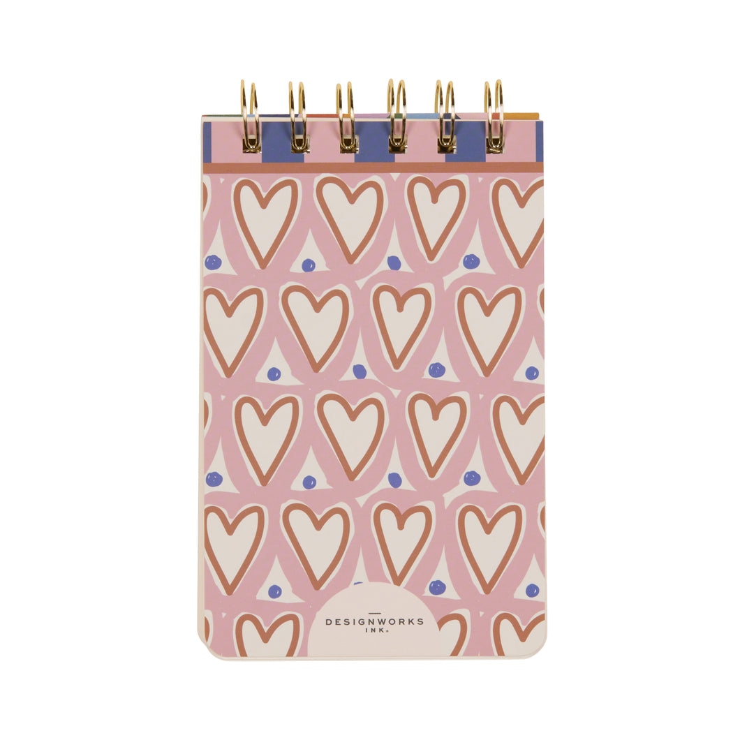 A Dopo Hearts Twin Wire Notepad