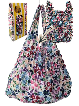 Be Bougie - Tote Bag Liberty Ditsy Sustainable Stretchy Eco Shopper