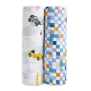 aden + anais
essentials cotton muslin swaddle 2 pack - vintage cars