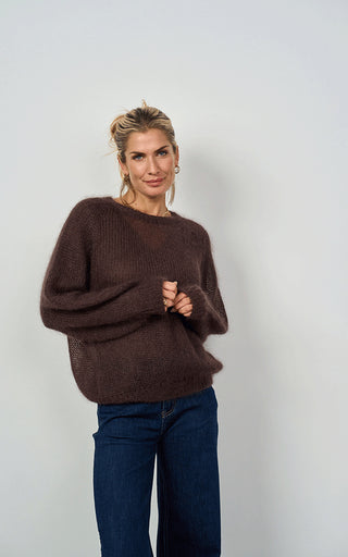 Luella Plockton Mohair Blend Balloon Sleeve Jumper