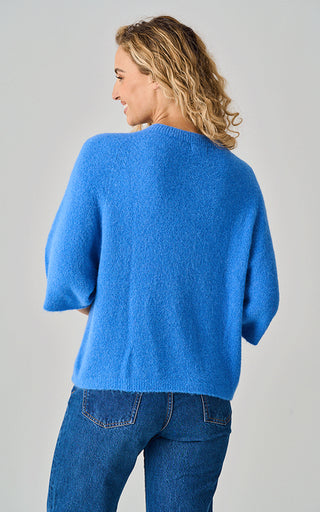 Luella Delphine French Blue Round Neck Alpaca Knit Jumper