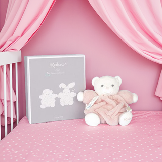 Kaloo Plume Chubby Bear Powder Pink 18cm