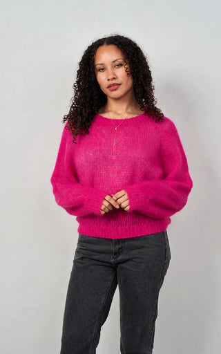 Luella Plockton Mohair Blend Balloon Sleeve Jumper