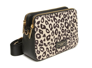 Alice Wheeler Leopard Dual Double Zip Bag