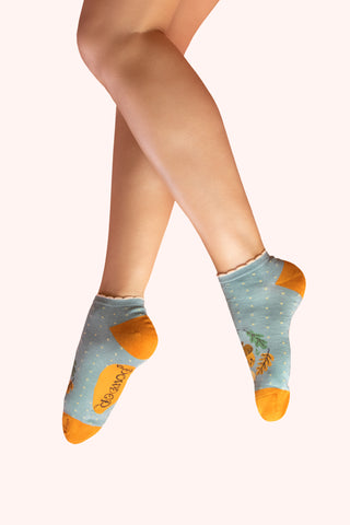 Powder - Happy Acorn Trainer Socks - Ice