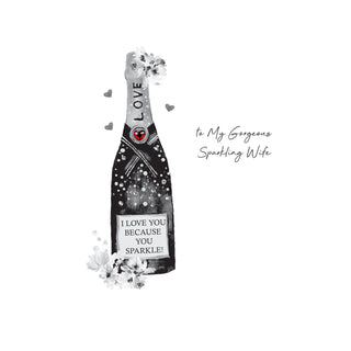 To My Gorgeous Sparkling Wife Card