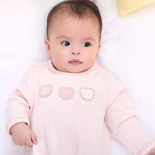Crochet Sweet Heart Babygro