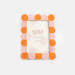 Pink /Orange Scallop Edge 4x6 Photoframe