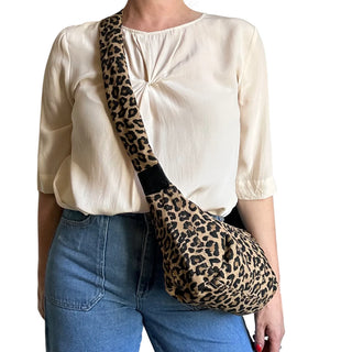 Sixton London - Brixton Cross Body Sling Bag - Sand Leopard Print