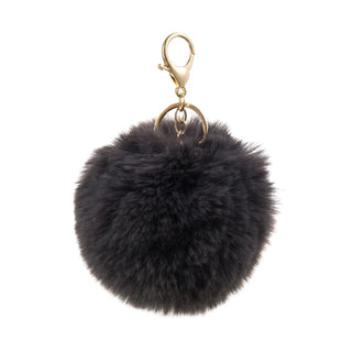 PARK LANE SLATE FLUFFY KEYRING