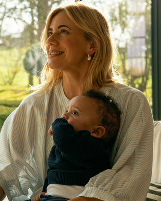 CHALK - Scarlett Stripe Shirt in Blue/Ecru