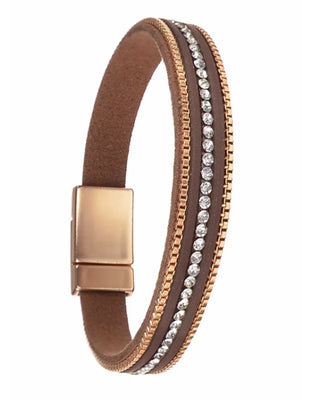 Sparkle Row W/BoxChain &  PU - CoCoa & Gold