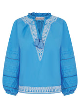 Load image into Gallery viewer, Pranella August Cornflower Blue Blouse
