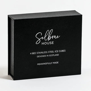 Selbrae House - 4 Stainless Steel Ice Cubes - Bee