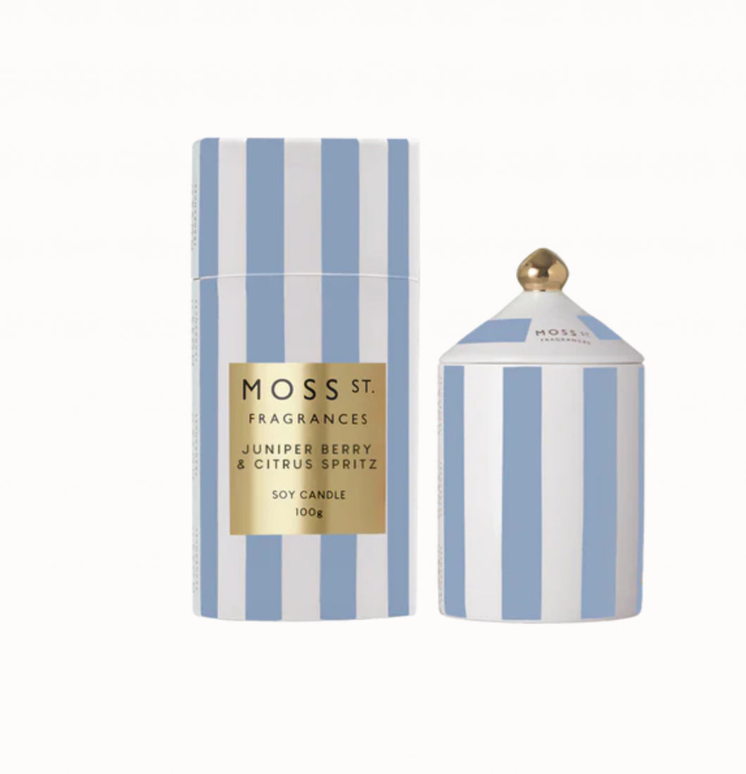 Moss St - Ceramic Candle 100g Juniper Berry & Citrus Spritz