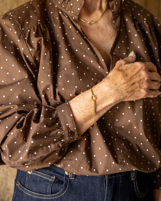 CHALK GRETA SHIRT | SPOT | BROWN