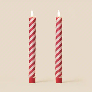 TINKALINK BARLEY TWIST FLAMELESS LED WAX CANDLES (PAIR)