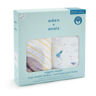 aden + anais
organic cotton swaddles 2 pack - orbit