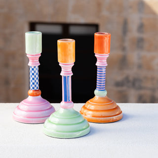 Colour Pop Enamel Candle Holder