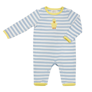 Crochet Duck Blue Stripe Babygro