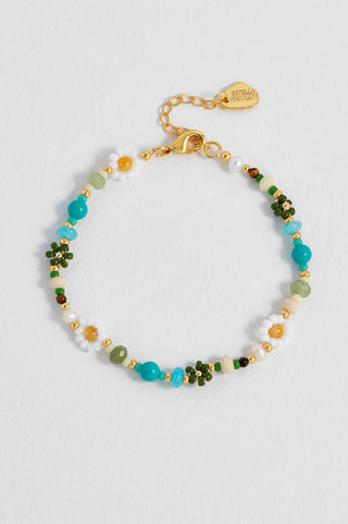 Estella Bartlett Green Flower Miyuki Bead Bracelet