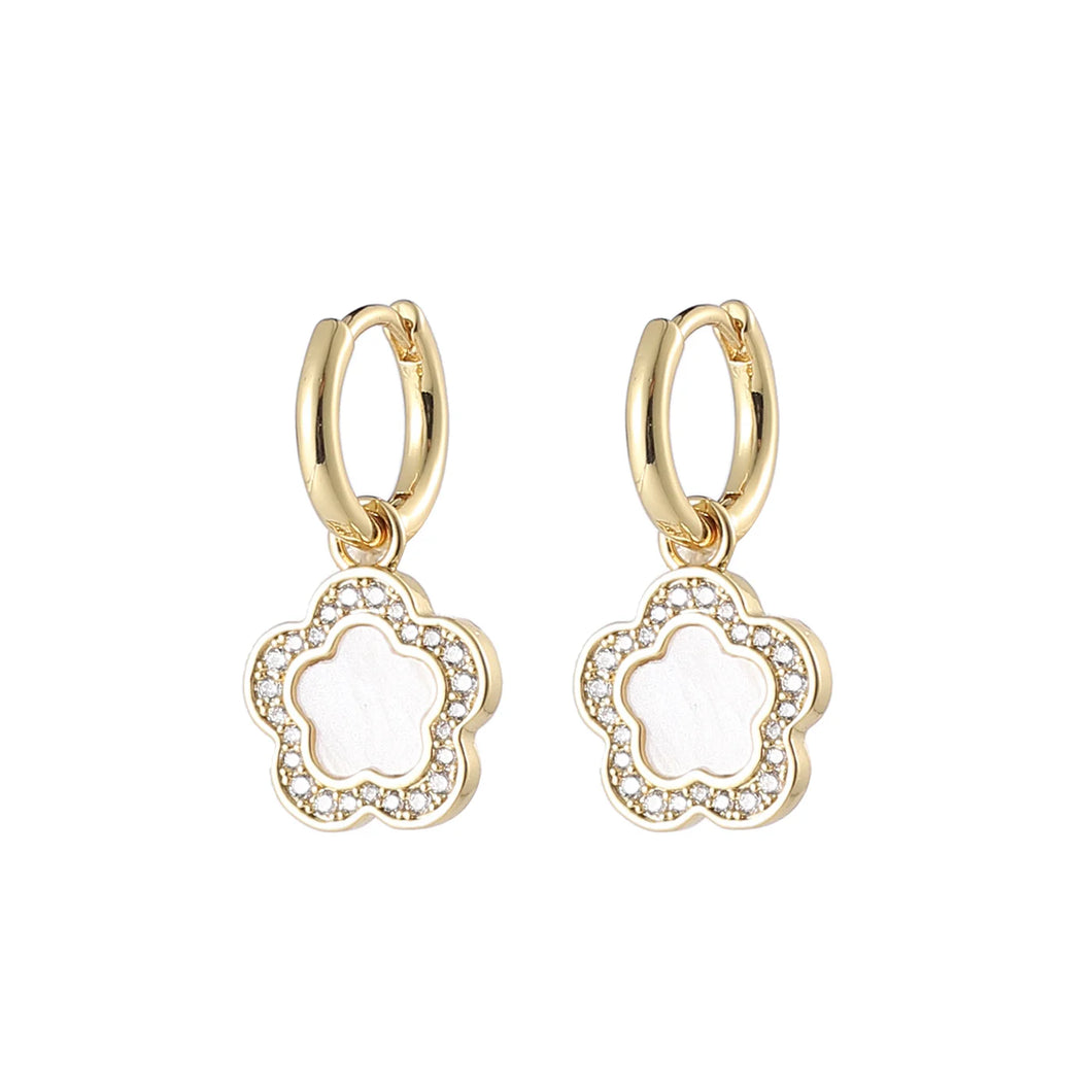 PARK LANE - GOLD PLATED EARRINGS WITH CUBIC ZIRCONIA STONES