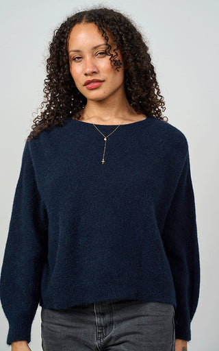 Luella Bettina Short Alpaca Navy Jumper