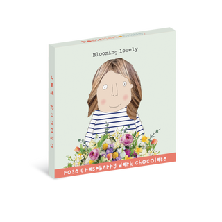 "Blooming Lovely" Rose & Raspberry Dark Chocolate Bar 80g