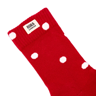 Roka Wimbledon Crew Socks in Scarlett Dot