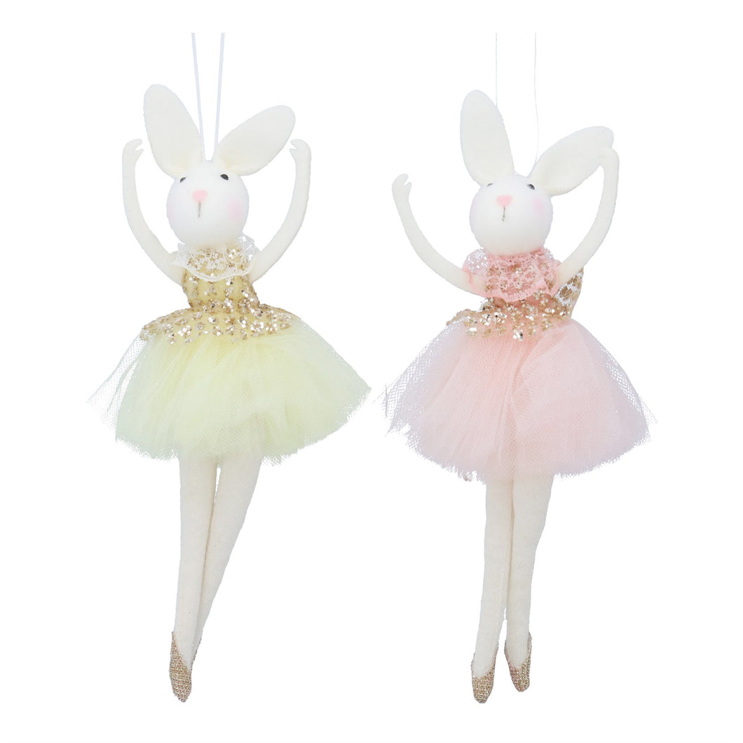 Pastel Fabric Ballerina Bunny Decoration