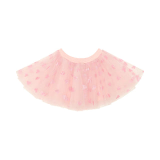 Pale Pink Tutu with Pink Glitter Hearts