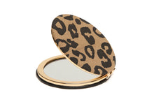 Load image into Gallery viewer, Alice Wheeler Leopard Round Compact Mirror
