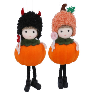 Fabric Girl w Pumpkin Costume Dec
