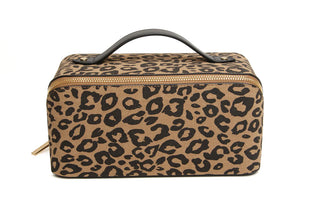 Alice Wheeler Leopard Train Case